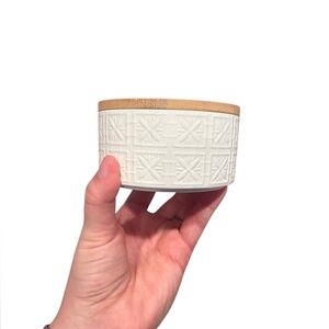 Nordstrom White Bohemian Style Butter Dish or Small Container